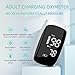 Pulse Oximeter Fingertip, Pulse Oximeter with Rechargeable, Oxygen Meter Finger Pulse Oximeter, Fingertip Blood Oxygen Saturation Monitor Rechargeable, Accurate Fast SpO2 Reading for Sports (White)