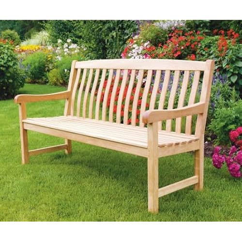FurnitureOutlet 5 Feet Grade-A Teak Wood Outdoor Patio Bench -DVBench