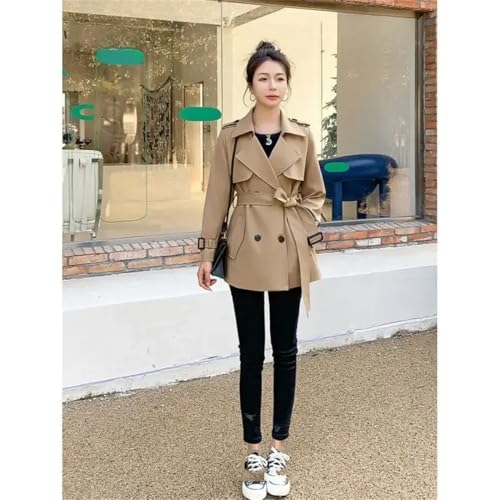 Women's Elegant Slimming Petite Trench Coat Stylish Coat3
