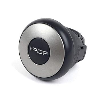 Riderscart I-Pop Knob Car Steering For Tata Indica Vista steering Power Holder Spinner Heavy gauge clamp with rubber IPOP Car Steering Knob Black