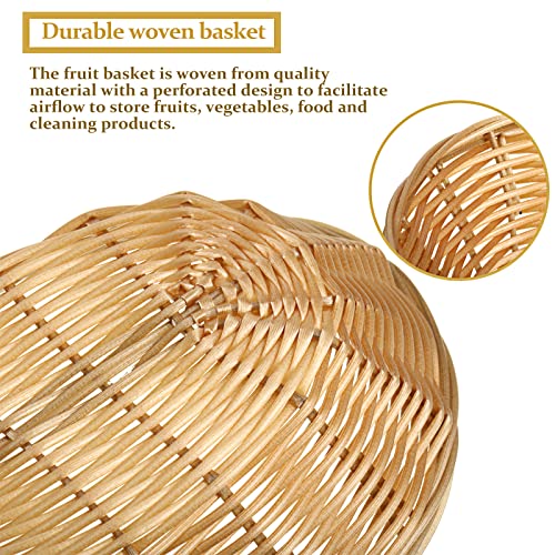 image for Yalikop 12 Pieces Oval Basket Food Storage Easter Basket Woven Empty B