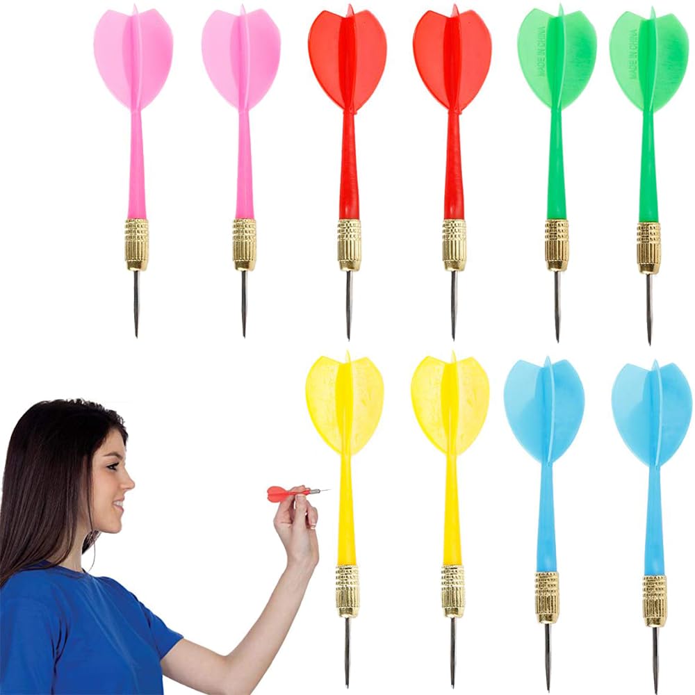 Paquet de 10 fléchettes en Plastique，fléchettesenPlastique,d'intérieur de fléchettes à la Maison,flechette acier