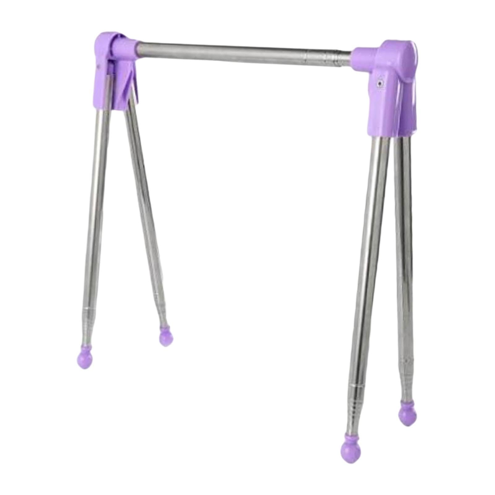 Appendiabiti portatile per vestiti, per camper, balcone, guardaroba viola