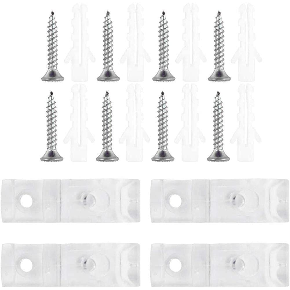 Accessoire Store 4 Crochets De Sécurité Pour Stores - Clip Transparent Avec Vis Pour Cordon De Store Romain, Vertical, à Rouleau Sécurité Rideau