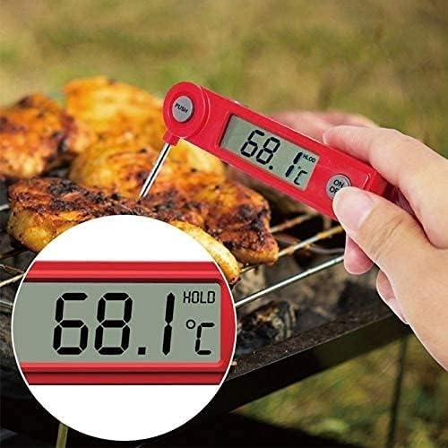 Digital Probe Thermometer Foldable Food BBQ Meat Oven Folding Kitchen
