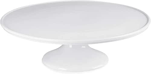 Sweese Porcelain Cake Stand 12-Inch, Round Dessert Display, Elegant White