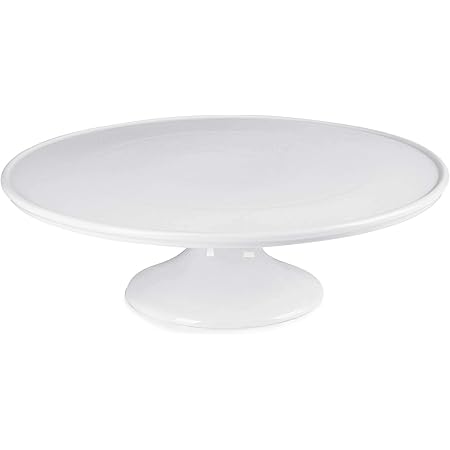 Sweese 709.101 12-Inch Porcelain Cake Stand, Round Dessert Stand, White Cupcake Stand for Parties