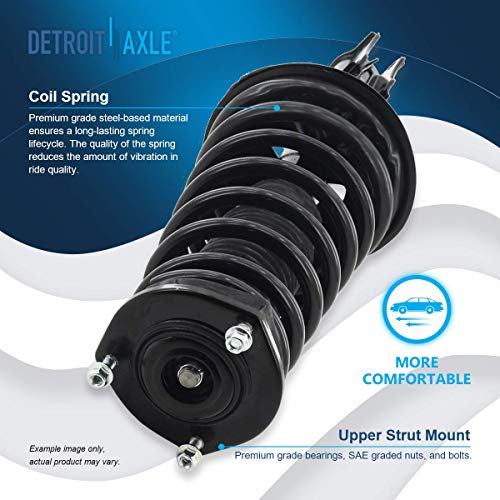 Image of Detroit Axle - 8pc Struts Sway Bars Kit for 1992 1993 1994 Toyota Camry [2.2L], Front and Rear 4 Struts & Coil Spring Assembly 4 Stabilizer Sway Bar Links Replacement Suspension