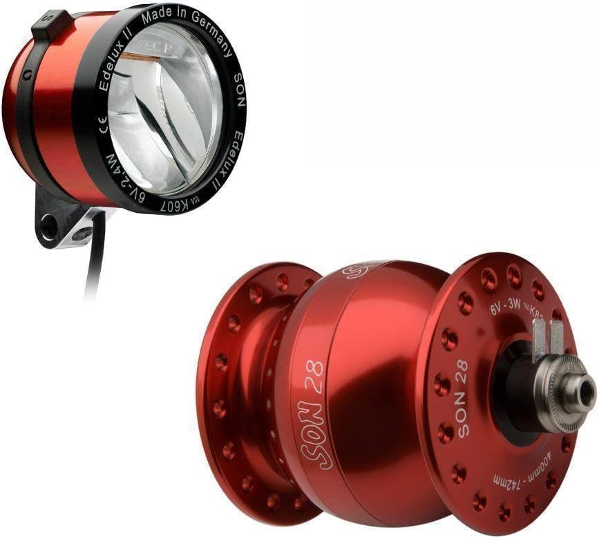 SON EdeluxII SON28 赤 ダイナモ ライト セット 【公式通販】