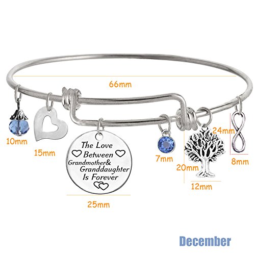 Image of The Love between Grandmother and Granddaughter is Forever Bracelet