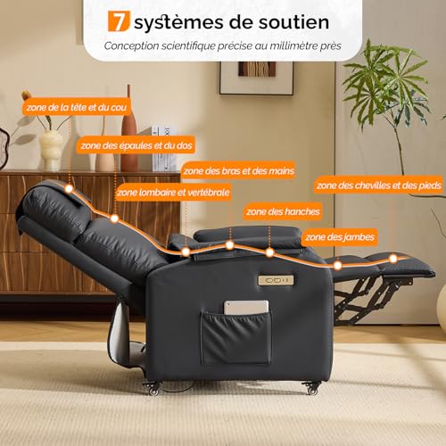 Fauteuil massant chauffant inclinable 145° Bonnlo
