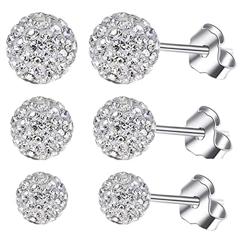 BG&WLing Crystal Ball Stud Earrings Set Cover