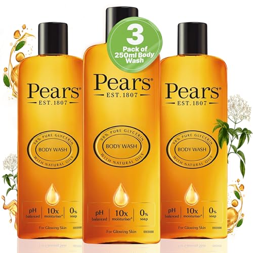 PEARS Pure & Gentle Body Wash with 10x more moisturiser* 250ml (3 Pack