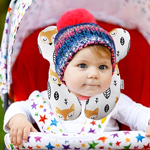 Simpatico Cuscino Di Supporto Per Il Collo Del Bambino, Cuscino Da Viaggio Per Bambini, Cuscino Per Poggiatesta a U-Forma Per Neonato, Protezione Per La Testa Per Seggiolino Da Viaggio Per Passeggino