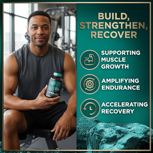 Image of HMB and Vitamin D3 Supplement Capsules - B-Hydroxy B-Methylbutyrate 1,000-3,000 MG HMB Supplements with Vitamin D3 - Muscle Growth, Strength, Performance, Pre-Workout, Muscle Recovery - 360 Caps
