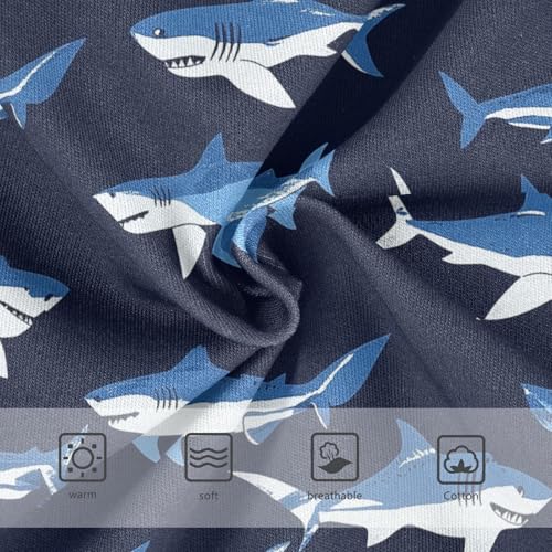 Wusikd Shark Navy Girls' Underwear Cotton Blue Girls Briefs Soft Toddler Underwear 2T3