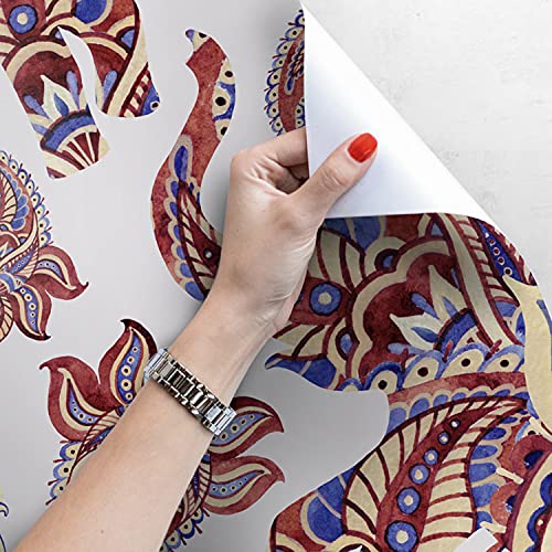 Papier Peint Latex Décoration Murale Éléphant paisley 208x146cm Chambre - 4