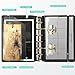CAGIE A7 Binder 6 Ring Notebook with Dividers Refillable Planner Binder with Pockets, A5 Refill Paper Include Planning Square Ruled and Dotted Pages, 4.13 x 5.71 In, (Grey, A7 Hourly&Dot Page)