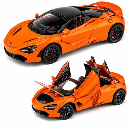 Image of Sky Tech McLaren 720 Sports Car SUV Car 1:32 Scale Model Exclusive Alloy Metal Pull Back Die-cast Metal Pullback Toy Openable Doors & Light Music Best Gifts Kids【Colors as Per Stock 】