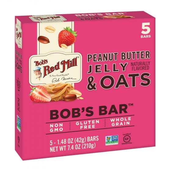 Bob's Red Mill Bar Oat Pb Jelly 5Pk, 8.67 oz (paquete de 6)