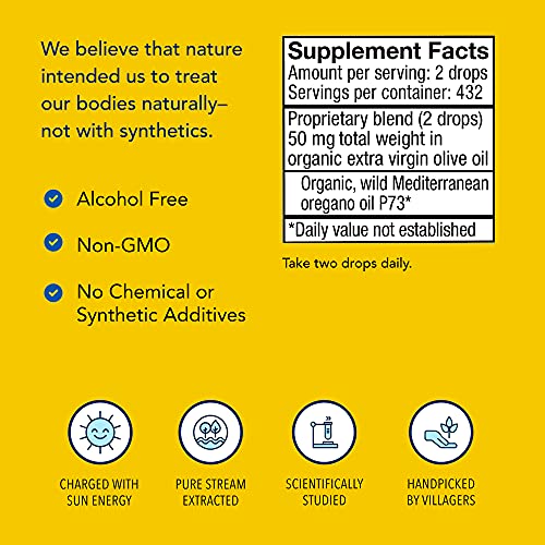 North American Herb & Spice Super Strength Oreganol P73-1 Fl. Oz. - Immune Support - Wild Mediterranean Oregano Oil - Non-Gmo, Certified Organic - 432 Total Servings #TOP3