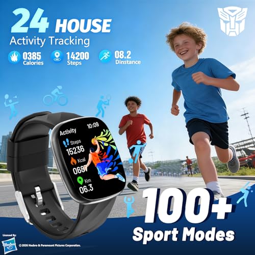 Transformers Kids Smart Watch for Boys & Girls, 1.78" HD Touchscreen Fitness Tracker with Heart Rate & Sleep Monitor, Sports Activity Watch with Pedometer, Birthday Gift for 5-16 Year Olds - image 3