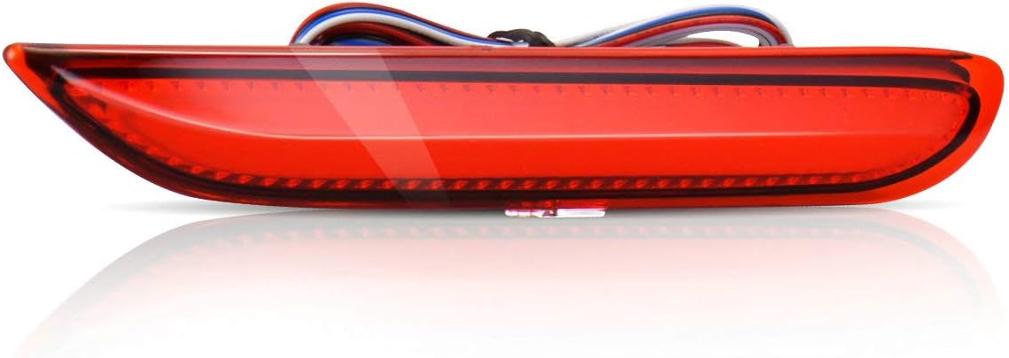 KMD LED Rear Bumper Reflector Sequential Relfectors Driving Braking Turing Plug and Play Version Easy Installation for Infiniti Q50 Q50L