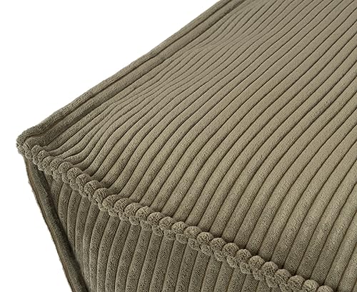 Knuffelwuff Hundekissen Lesedi aus Cord mit Handwebcharakter 120x80cm Khaki - Abnehmbarer Bezug - waschbar - für große, mittelgroße und kleine Hunde