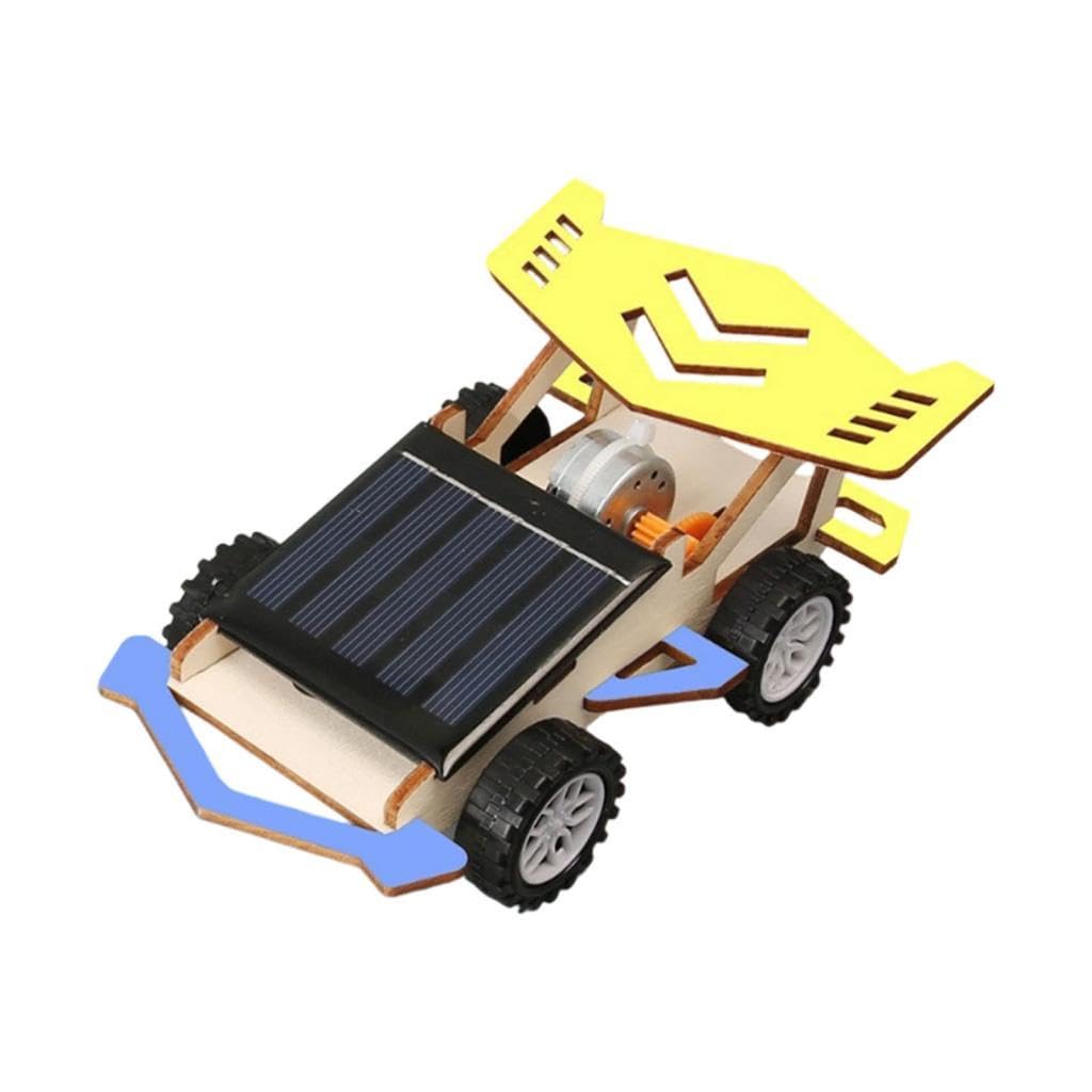 MagiDeal Solar Powered Car DIY Kit Solar Car Engineering Assemble 3D Puzzle Toys Science Building Project Stem Building Toy for School