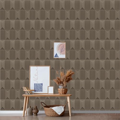 Image of Kayra Decor Wall Panels for Bedroom PVC Artisian Design Mega Graige Color 19.7 inch x 19.7 inch (Pack of 12) - Covers 32.34 Sq. Ft.
