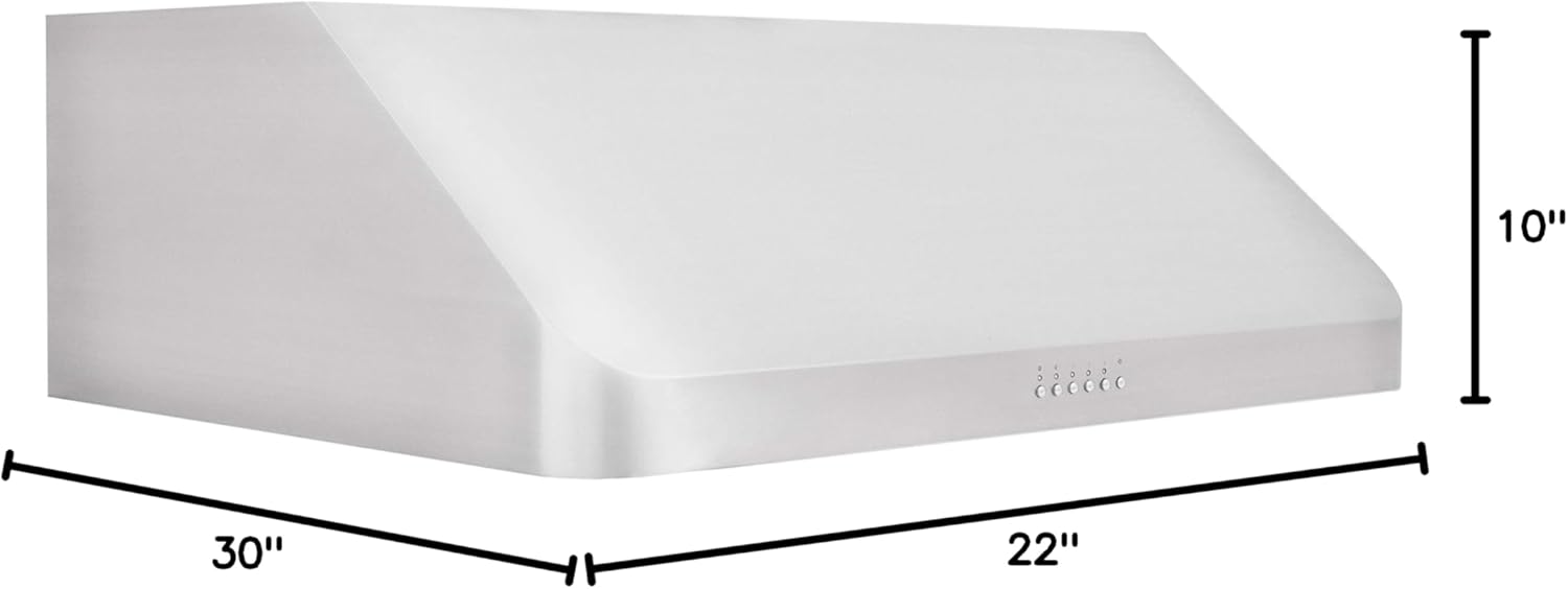 30" Stainless Steel Under Cabinet Range Hood with LED Lighting