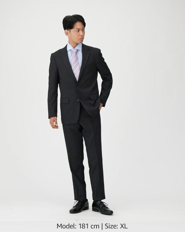 スーツ　ビジネス　グレー 　ストライプ　ジャケット　スラックス 　BE5 スーツビジネスグレー ストライプジャケットスラックス BE5