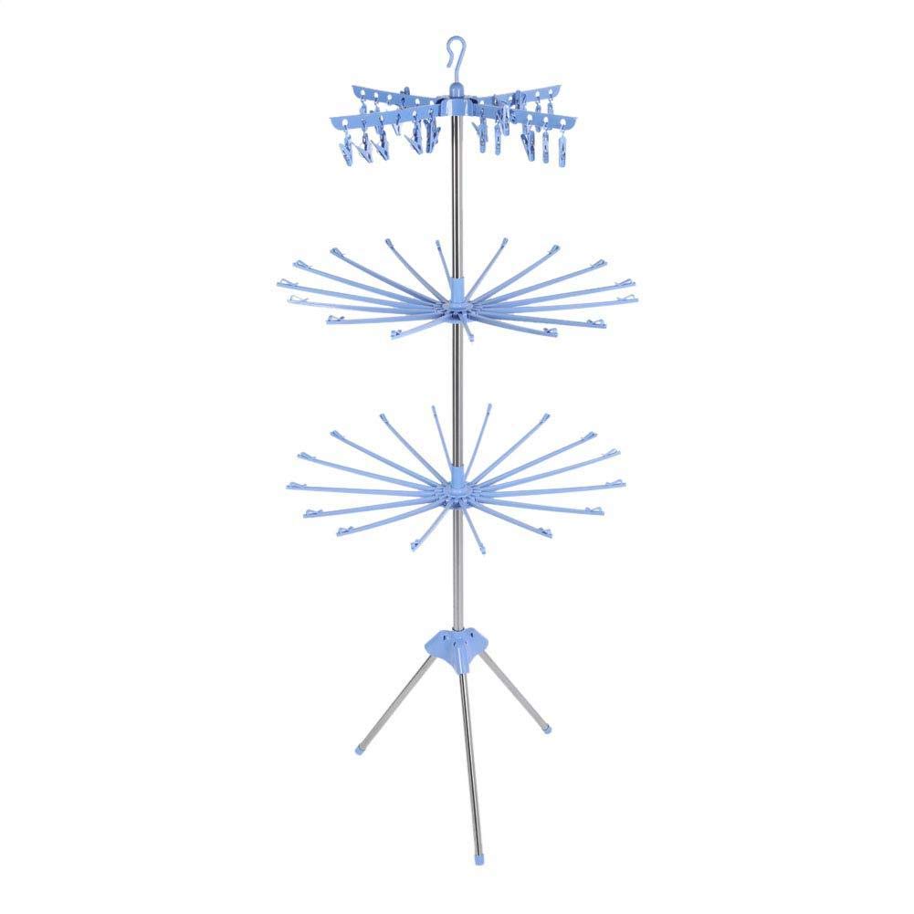 Clothes Drying Rack, 3-Tier Collapsible Foldable Garments Stand for Hanging Towels Baby Clothes Sock Towels