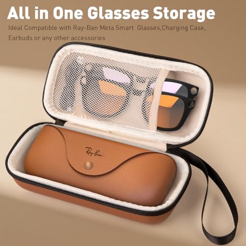 MAOTOAM Hard Carrying Case for Ray-Ban Meta Smart Glasses, Travel Carrying Case, Compatible with Wayfarer Skyler Headliner Models by MAOTOAM - Used condition - Image 4
