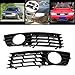 Astra Depot Pair Front Left & Right Lower Fog Light Insert Grilles Grills for Audi A4 B6 02-05 2002 2003 2004 2005
