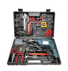 ATHRZ 13mm 750 Watt Powerful Electric Heavy Duty Drill Machine Tool Kit for Home or Office with Reversible Function and 101 Accessories with Tool Box - AT-DRLTOOLSET