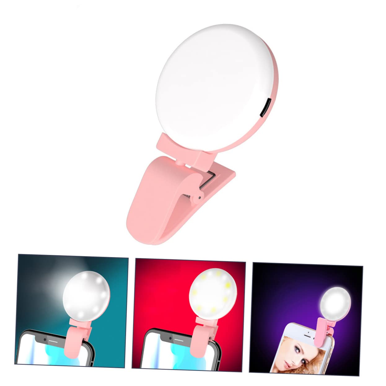 Balacoo Selfie Phone Light Ring Portable Clip-on Fill Light 3 Brightness Levels