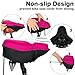 DAWAY C6 Large Comfy Cushioned Bicycle Seat Cover - Wide Gel & Memory Foam Padded Bike Saddle Cushion for Adults Youth Seniors, Fit for Peloton, Stationary Exercise, Cruiser, Mountain Road Bikes, Pink