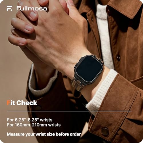 Image of Fullmosa Premium Leather Strap for Apple Watch Ultra 3 /2 /1 49mm (No Watch) | 46mm 45mm 44mm 42mm Luxurious Soft Vintage Business Band for SE 3 /2 /1 Series11 10 /9 /8 /7 /6 /5 /4