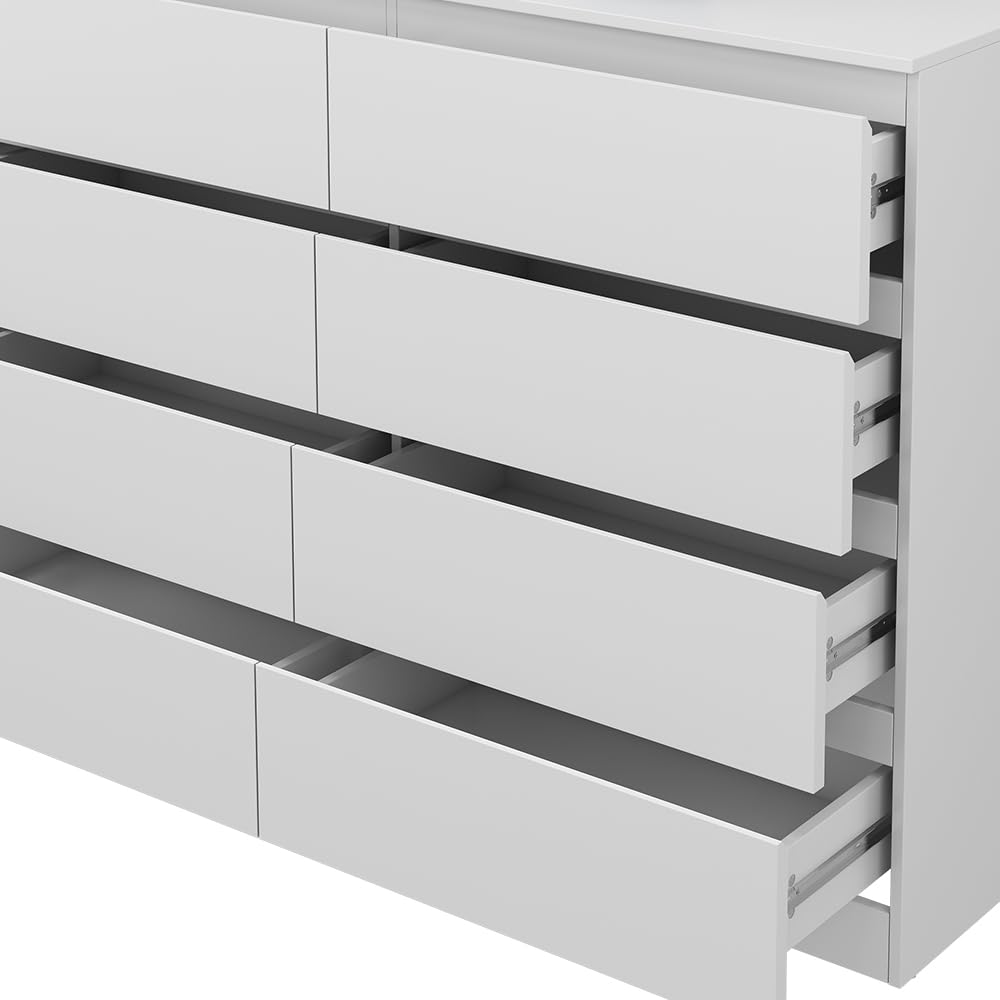 Vicco Cassettiera Calisto, Bianco, 39 x 101.5 cm
