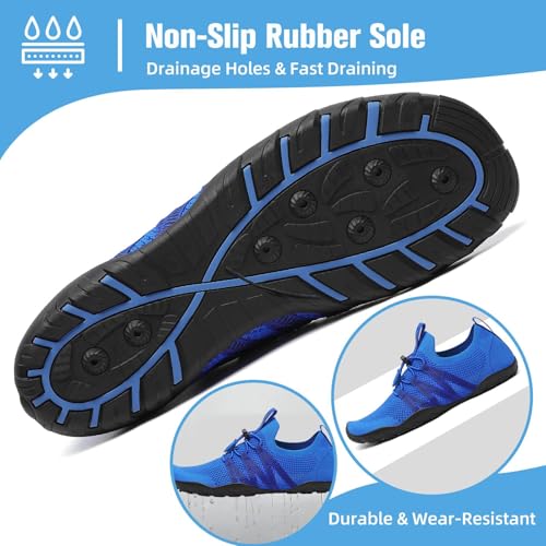 Image of Mishansha Water Shoes for Women Men, Quick-Dry Barefoot Swim Shoes with Drainage Holes, Lightweight Aqua Shoe for Beach Pool River Boating Yoga Walking