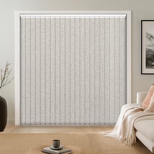 LazBlinds Vertical Blinds Replacement Slats, 34 Pack, Natural