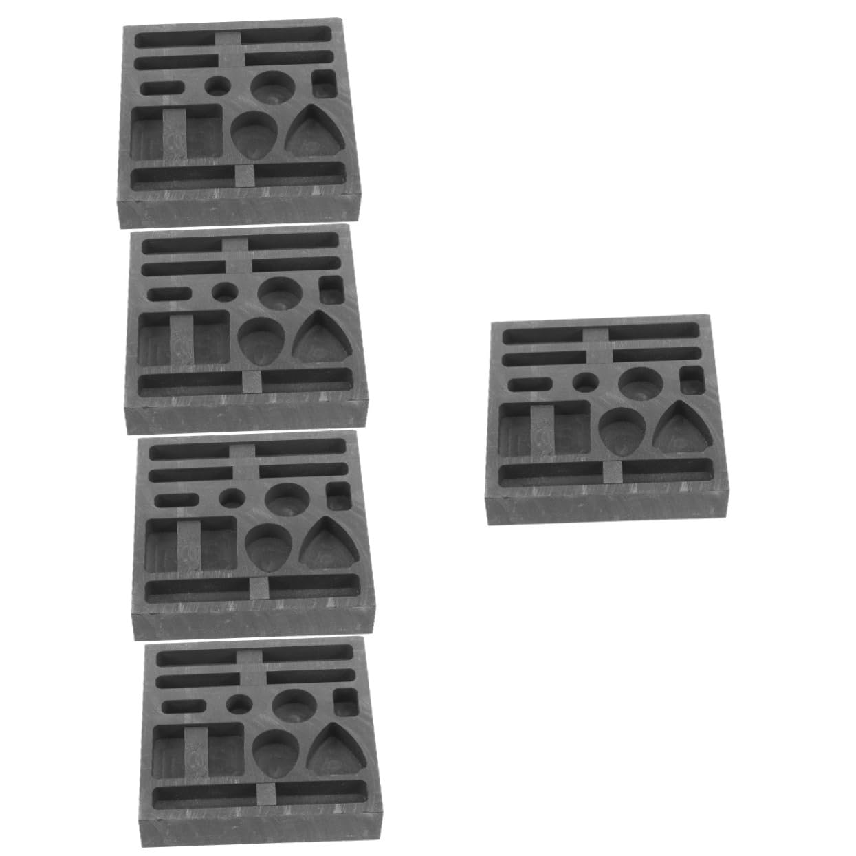 Lot De 5 Moules De Moulage De Métaux Moules À Lingots De Graphite Raffinage De Ferraille Pour La Fusion De Petits Volumes