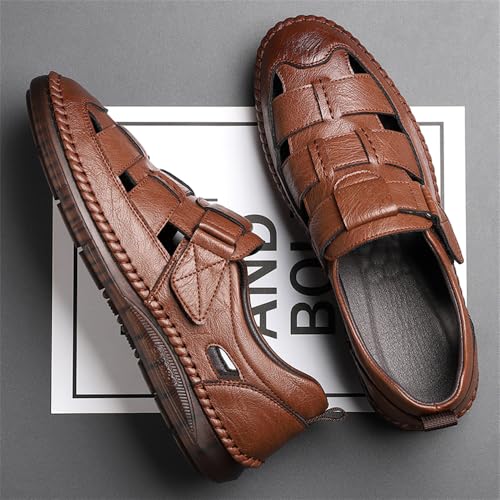 Men's Working Business Casual Sandals Summer Breathable Synthetic Leather Walking Office Oxfords Fashion Dress Formal Shoes4