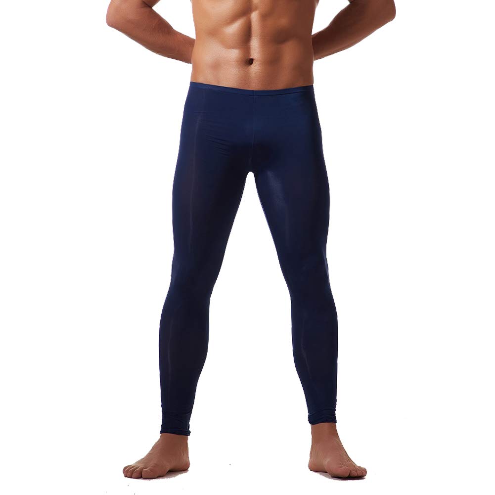 K-Men Men Plus Size Tights Compression Legging Base Layer Blue Running Pants XXL