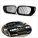 Sport Kühlergrill,MoreChioce Nierengrill Niere Frontgitter Glanz Schwarz Nierengitter Vordere Stoßstange Nieren Doppelsteg für E46 3-Series 4DOOR 02-05 2002-2005