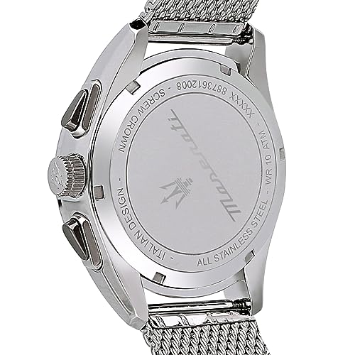 Maserati Stainless Steel Analog Grey Dial Men Watch-R8873612008, Silver Band - Image 6