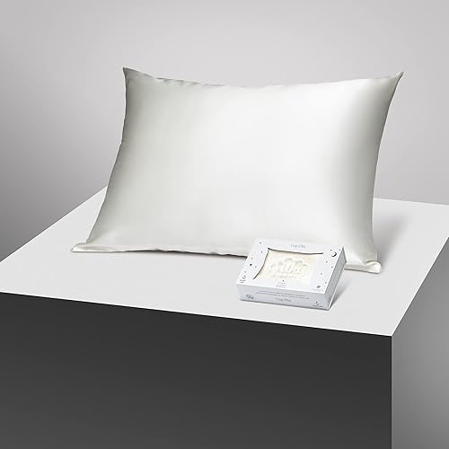 Silky Dreams Funda de almohada de seda 100 pura seda de morera de 22 momme para cabello y piel con cierre de cremallera refrescante orgánica funda