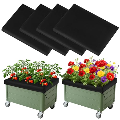 LUCKIPLUS 4 Pack City Picker Mulch Covers, Black...