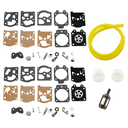 MCHNIC 2x Kit de réparation de membrane de carburateur avec durite de carburant pour Carburateur Walbro K20-WAT WA WT Echo STIHL Homelite Husqvarna Echo...